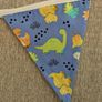 Blue and Lime Green Dino Bunting Image 2