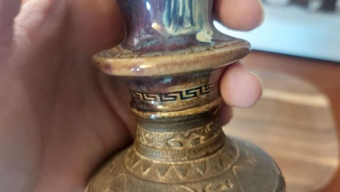 Wonderful Single Studio Art Pottery Goblet by Martin Branch Lyre Pottery, Cloncorban, Rossmore, Clonakilty, West Cork in a Fabulous Colourful Variegated Glaze. # Two