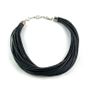 Vintage black corded bohemian necklace Image 6