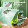 Mini Greenhouse, Portable Tunnel Green House, Green Grow House Steel Frame with 5 Mesh Windows, 3 M, Green Image 5