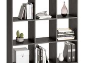 FMD Standing Shelf with 9 Compartments Matera Grey
