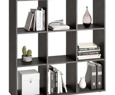 FMD Standing Shelf with 9 Compartments Matera Grey