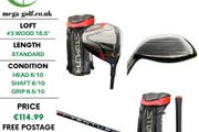 Taylormade Stealth HL #3 Wood 16.5 Degree / Ventus Red FW 5R Regular