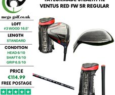 Taylormade Stealth HL #3 Wood 16.5 Degree / Ventus Red FW 5R Regular
