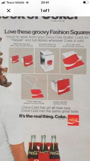 Coca Cola Endura Dynasty Raquel Welch Bangle Rare