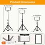 6182 ZOMEI 8-Inch Dimmable LED Photography Lighting Kit with 5600K USB Video Lights, 58-Inch Tripod Stand & Color Filters - 6182 Image 2