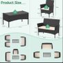 Rattan Garden Furniture Set Table and Chairs Image 6