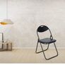 Folding Chair Padded Paris Faux Leather Chair Home Office Dining (1 X Chair, Black) Image 7