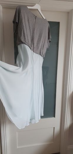 TED BAKER jewelled jersey top with aqua silk skirt Sz 3 (Fit 12-14UK) - Rrp 225 (New)