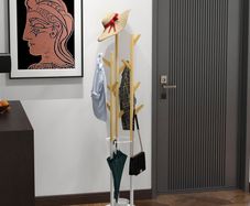 Bamboo Coat Rack Free Standing