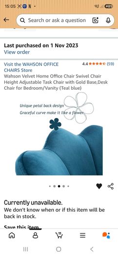 Desk vanity chair