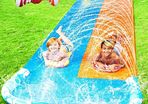 685 cm Slip Slide and 2 Bodyboards, Lawn Water Slides Slip N Waterslides Summer Water Toy with Build in Sprinkler for Backyard Outdoor Water Fun for Kids Adults (FREE SHIPPING)