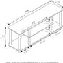 TURN-N-TUBE TV Stand, 3-Tier Entertainment Center with Open Shelves, TV Console for TV up to 50 Inch, for Living Room, Bedroom, Columbia Walnut Image 5