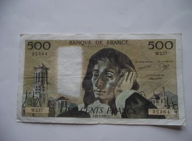 1987 France 500 Francs. Nice Condition