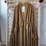 dress bnwt Zara summer dress small khaki shade small Image 3