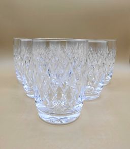Set of 6 Waterford Crystal "Boyne" Highball Glasses - Cut Foot Design