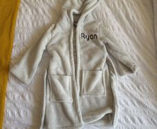 Boy dressing gown, embroided Ryan