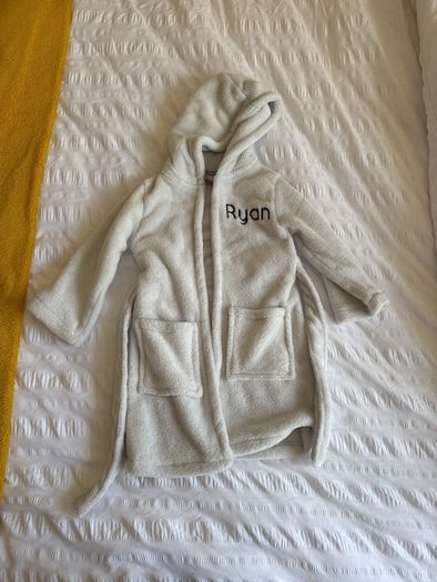 Boy dressing gown, embroided Ryan