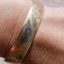 Vintage 9ct Yellow Gold Floral Pattern Bangle Bracelet Vintage 28,4g Image 5