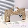Evening Bag Shiny Clutch Rhinestone Party Handbag Image 3