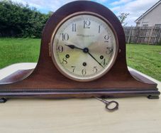 Antique mantel clock signed Sharman D. Neill Ltd of Belfast
