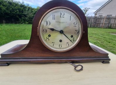 Antique mantel clock signed Sharman D. Neill Ltd of Belfast