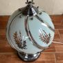 Rare Silver metal Touch  lamp with 6 panels and leaf design Image 2