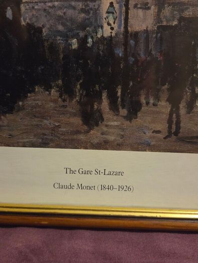 "The Gare St-Lazare" by Claude Monet - Framed Print