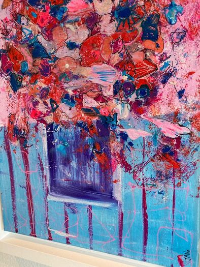 Original Painting Irish Abstract Floral Original Floral Painting Original Art contemporary Irish art