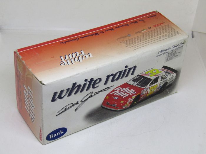 Dale Jarrett #32 1997 Ford Thunderbird White Rain Busch Series Car Limited Numbered Edition 1 of 7,956 Novelty Coin Bank Money Box Savings Bank 1/24 Scale Large Diecast Car