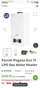 Ferolli water gas heater