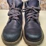 Girls Junior Dr Martens Metallic Purple Boots Shoes Size Uk 12 Junior Image 6