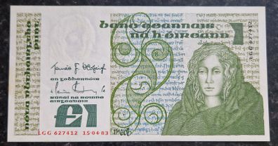 1983 Bank Of Ireland Queen Meabh One Pound Banknote Uncirculated