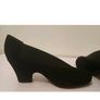 Cefalu Brumabe Black Suede Leather Court Shoes EU35 UK2 Block Heel BNIB  CAN POST Image 9