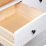 Sideboard White 93x40x80 cm Solid Pinewood Panama Range Image 9