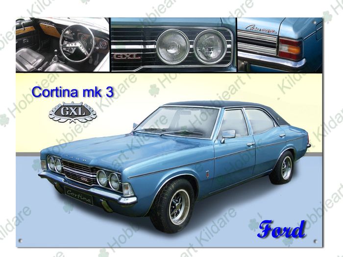 Ford Cortina sign classic car sign