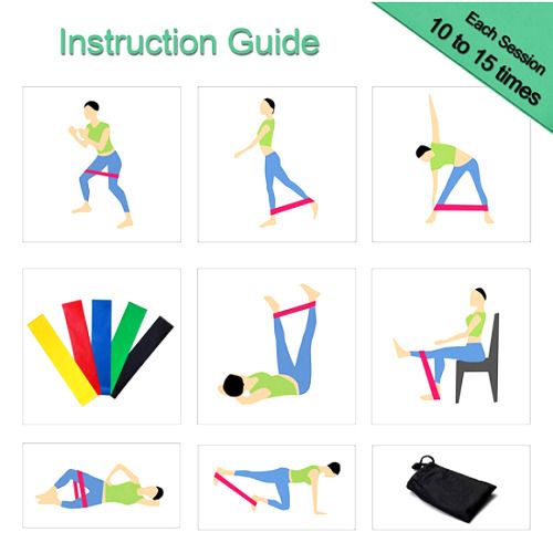 Resistance Band Set For Men And Women 5 In Set