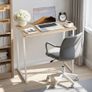 Folding Desk, 80 cm Small Foldable Table for Compact Spaces, Space Saving Computer Table, Sturdy Particleboard with Storage Hooks Image 4