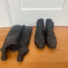 horse riding boots and chaps