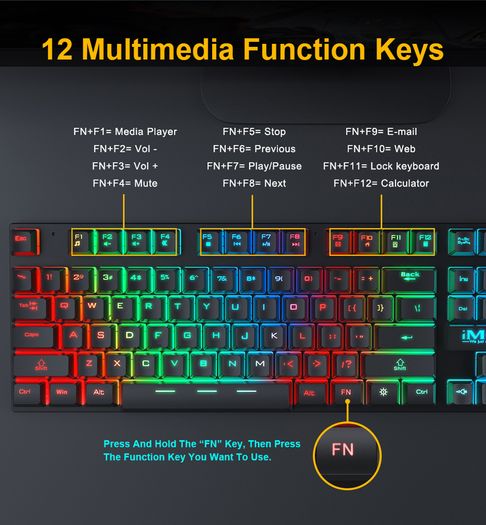 RGB Gaming keyboard Gamer keyboard and Mouse With Backlight USB 104 keycaps Wired Ergonomic Keyboard For PC Laptop
