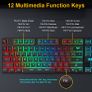 RGB Gaming keyboard Gamer keyboard and Mouse With Backlight USB 104 keycaps Wired Ergonomic Keyboard For PC Laptop Image 4