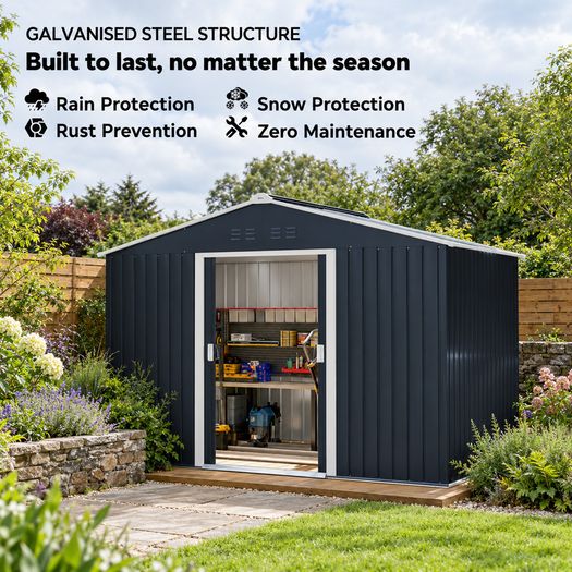 Metal Shed Skylight & Floor Frame 9.1 X 6.4 ft