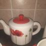 6 piece poppy design coffee set Image 2