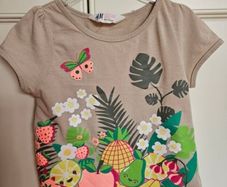 H&M Girls Colourful Summer T-Shirt 4-6 Years