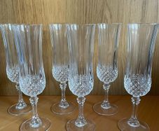 6 Vintage Champagne Flutes