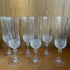 6 Vintage Champagne Flutes