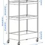 Ikea Nissafors Trolley (1 Set), with Wheels, 3 Levels, in Black or White, Not Assembled Image 4