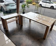 Soild Oak Table & Side Table