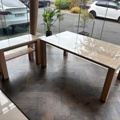 Soild Oak Table & Side Table