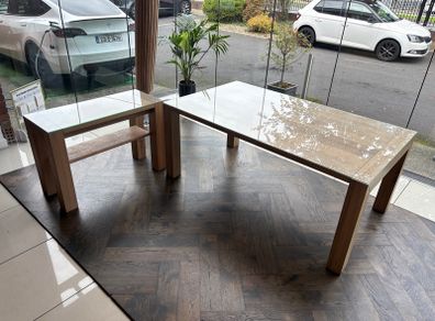 Soild Oak Table & Side Table